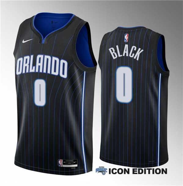 Men%27s Orlando Magic #0 Anthony Black Black 2023 Draft Association Edition Stitched Basketball Jersey->orlando magic->NBA Jersey